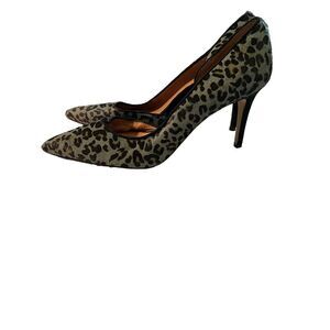 Halogen CalfHair Animal Print Leather Pumps